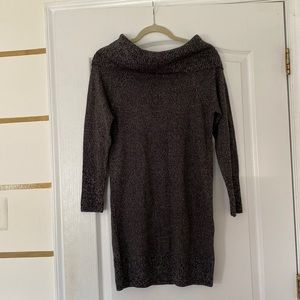 New York & Company Black and Grey Sweater Dress
